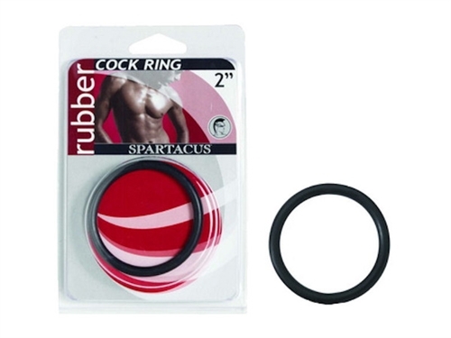 Rubber Cock Ring 2" - Black