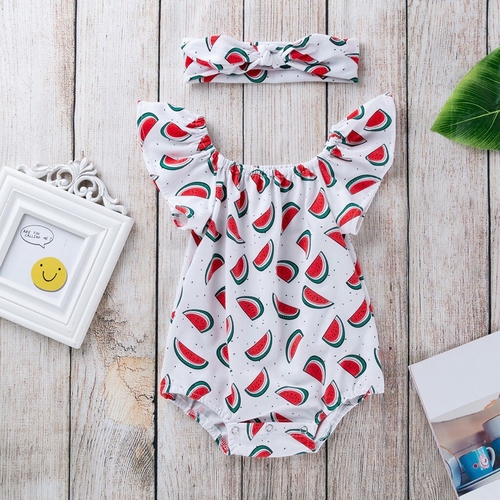 Watermelon Print Toddler Baby Girl Fly