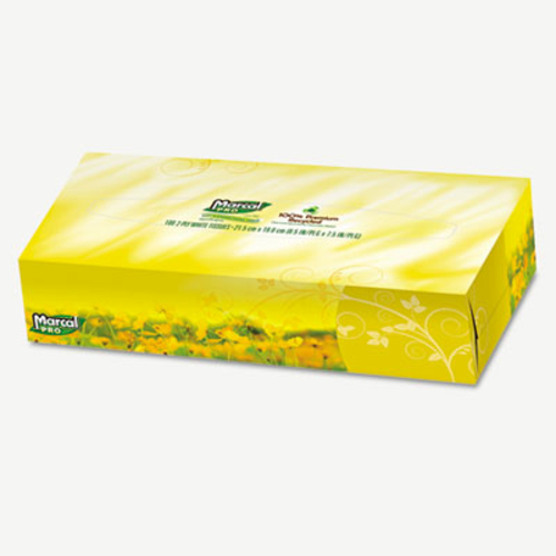 MarcalPro 2930 100% Premium Recycled Facial Tissue- 100/Box- 30 Boxes/