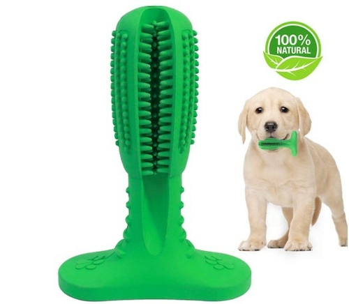  Natural Rubber Bite Resistant Dog Toothbrush Toy