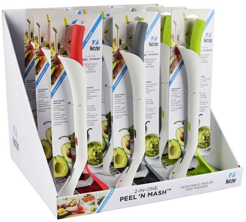 Hutzler 9-890 Peel N Mash Counter Display, Pack of 9