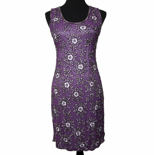 Western Fashion 2392-S Flapper Dress, Purple - Small