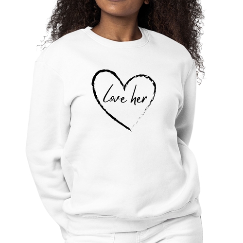 Womens Graphic Sweatshirt Say it Soul Love Her