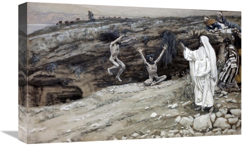 Global Gallery GCS-280544-22-142 22 in. Two Men Possessed with Devils 