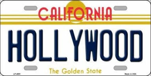 Smart Blonde LP-4891 Hollywood California Novelty Metal License Plate