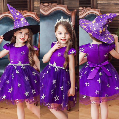Child Girls Kids Halloween Star Princess