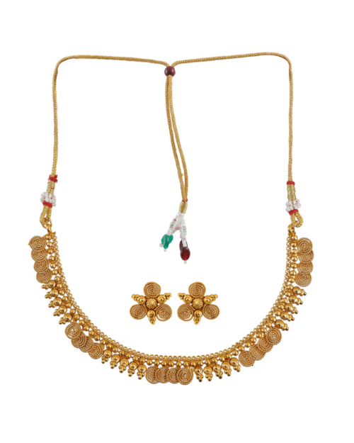 Artificial Stylish Lcd Hasli Premium Jewellery Set For Women COPPER