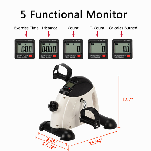 Under Desk Bike Pedal Exerciser Portable Mini Exercise Bike for