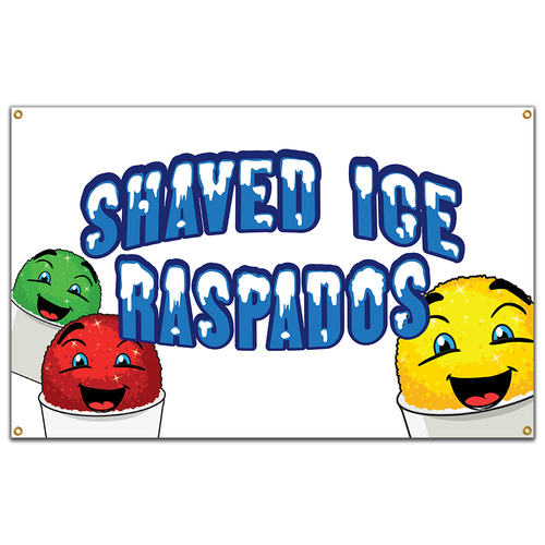 SignMission B-60 Shaved Ice Raspados19 60 in. Concession Stand Food Tr