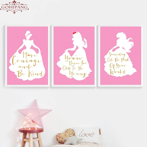 Little Princess Canvas Painting Girl Wall