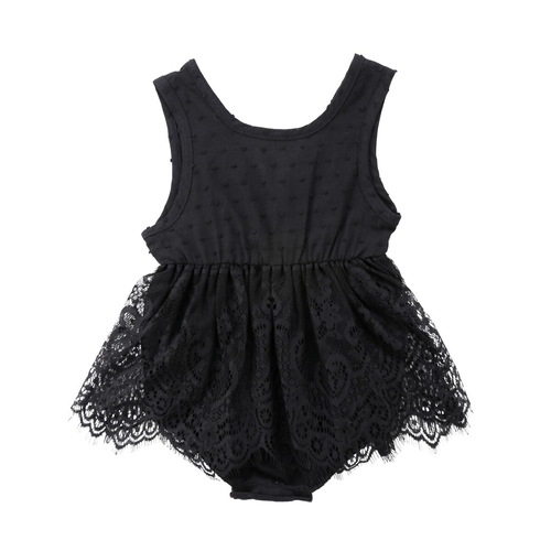 Newborn Baby Girls Lace Sleeveless 