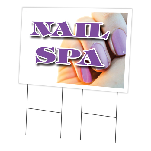 SignMission C-2436-DS-Nail Spa 24 x 36 in. Nail Spa Yard Sign & Stake