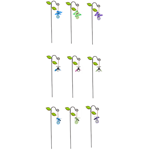 Meadow Creek 8016078 Glass & Iron Assorted Color 11.8 in. Glow in the 