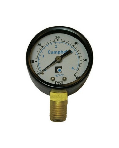 Campbell PG4-NL 2 in. 0-60 PSI 0.25 in. NPT Pressure Gauge