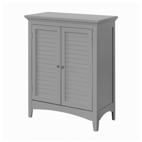 Teamson Home Grey Wooden Bathroom Standing Cabinet