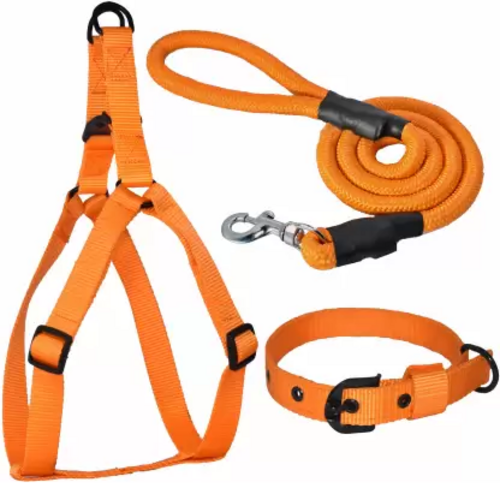 Dog Harness Belts Neck Collar and Rope Set || Dog Harness & Leash 