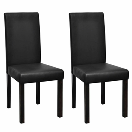 Dining Chairs 6 pcs Black Faux Leather