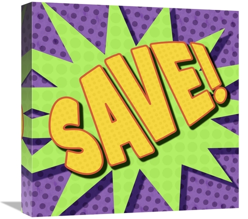 Global Gallery GCS-388380-1818-142 18 x 18 in. Word Power - Save Art P