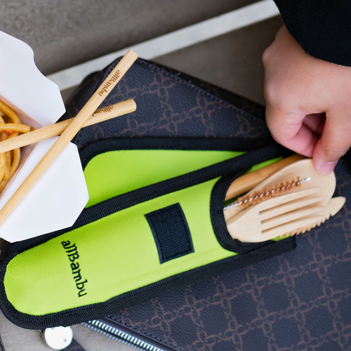 Bamboo On The Go Cutlery Set 