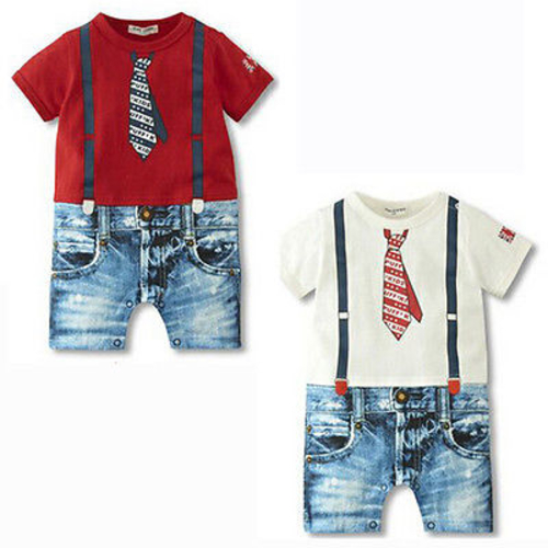 One Piece Baby Boys Kids Newborn Infant Gentleman