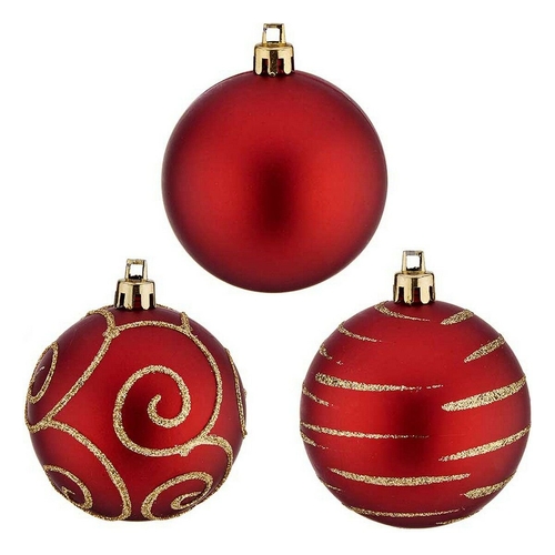 Christmas Baubles 30 Units Ø 6 cm Red PVC