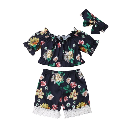 Newest Style 3Pcs Newborn Baby Girls Summer