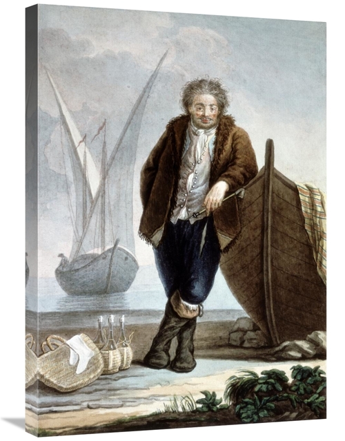 30 in. Sailor Leaning Against Boat Hullfrom Art Print - Costanzo Caste