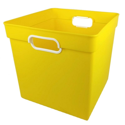 Romanoff ROM72503 Cube Bin, Yellow