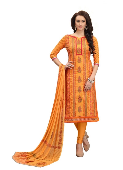 Generic Women's Cotton Salwar Material (Multi,