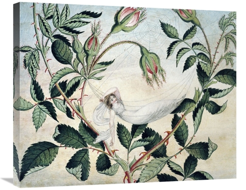 Global Gallery GCS-266932-30-142 30 in. A Fairy Resting in a Hammock A
