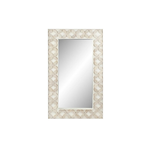 Wall mirror DKD Home Decor Mirror White Mango wood Rhombus (154 x 4 x