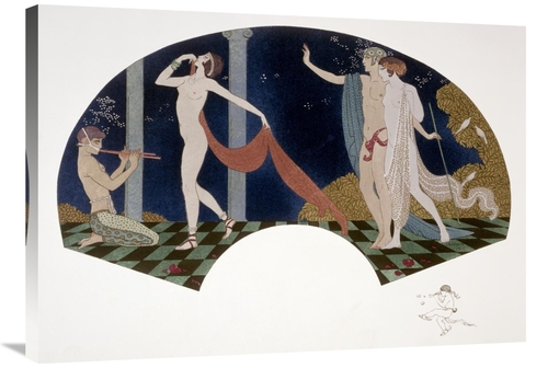 Global Gallery GCS-276591-36-142 36 in. Fan - Four Figures Art Print -