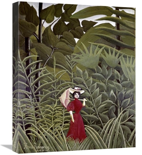 Global Gallery GCS-279902-22-142 22 in. Woman with an Umbrella in an E