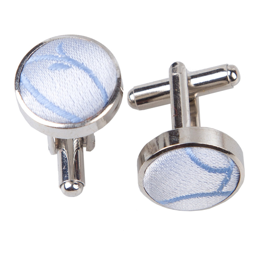 Swirl Cufflinks - Baby Blue