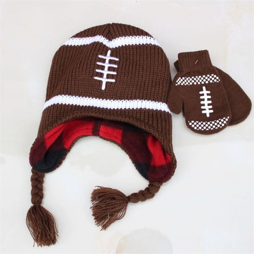 Cute Winter Kids Baby Hats Gloves Sets Warm