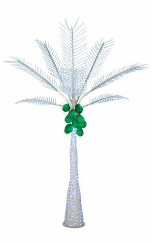 Autograph Foliages L-145020 12.5 ft. Led Palm Tree, White