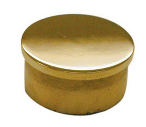 Lavi L00 600 112 1.5 in. Flush End Cap, Pol Brass