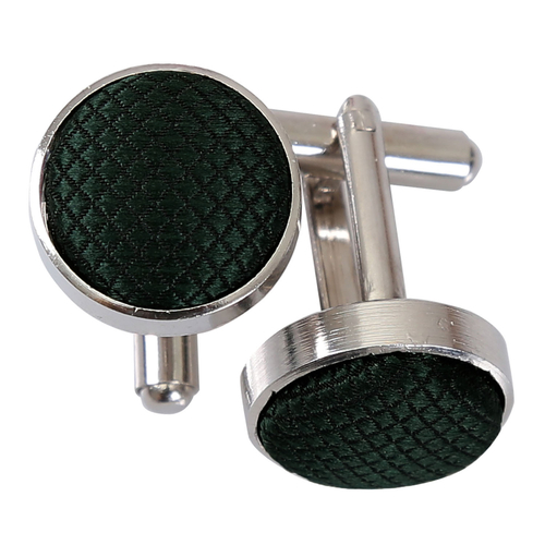 Solid Check Cufflinks - Dark Green