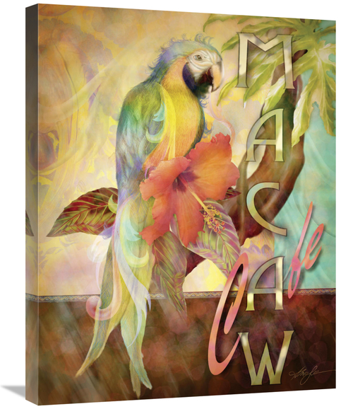 Global Gallery GCS-129432-2228-142 22 x 28 in. Macaw Cafe Art Print - 