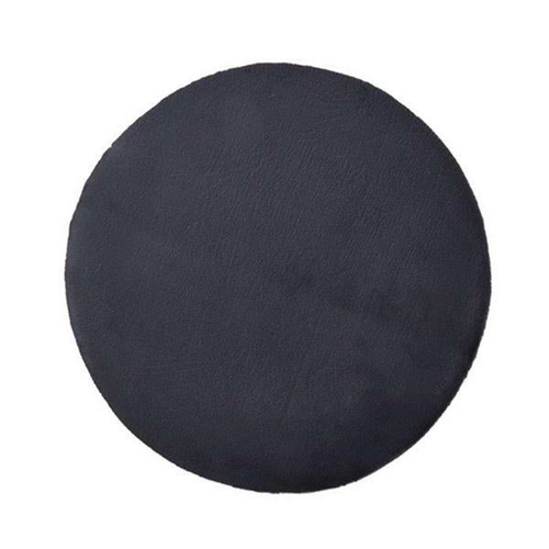 Pony Round Black Polyester Rug
