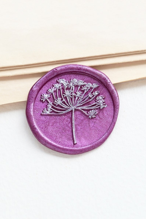 Queen annes lace Wax Seal Stamp /wildflowerWax seal Stamp kit