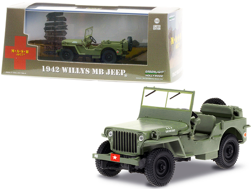 1942 Willys MB Jeep Army Green \MASH\" (1972-1983) TV Series 1/43