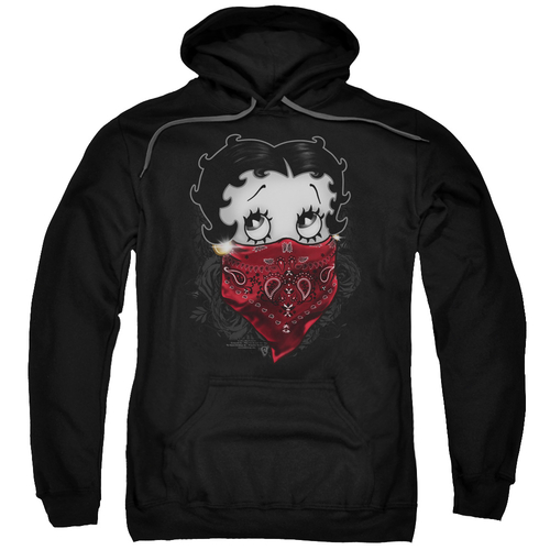 Trevco BB756-AFTH-8 Betty Boop & Bandana & Roses Adult Pull-Over Hoodi