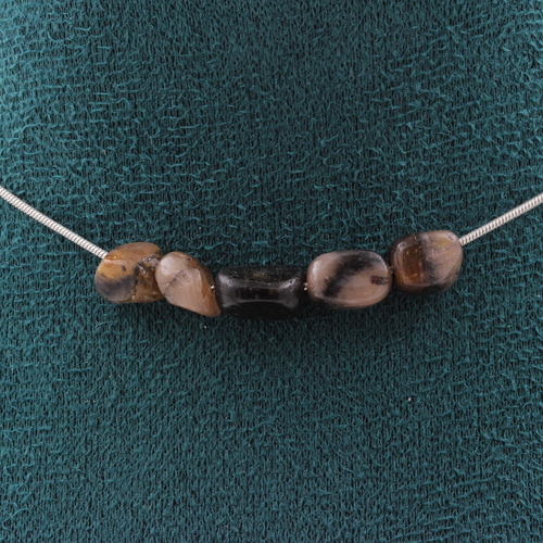 Andalusite from the USA 5 beads necklace.