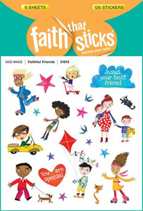 Tyndale House Publishers 199776 Sticker-Faithful Friends 6 Sheets Fait