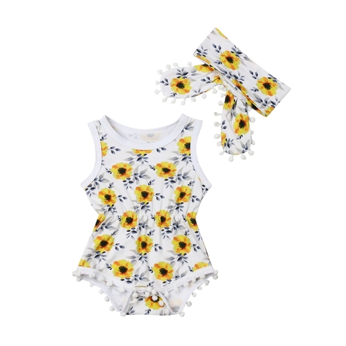 FOCUSNORM Summer Bodysuits Toddler Kids Baby Girl