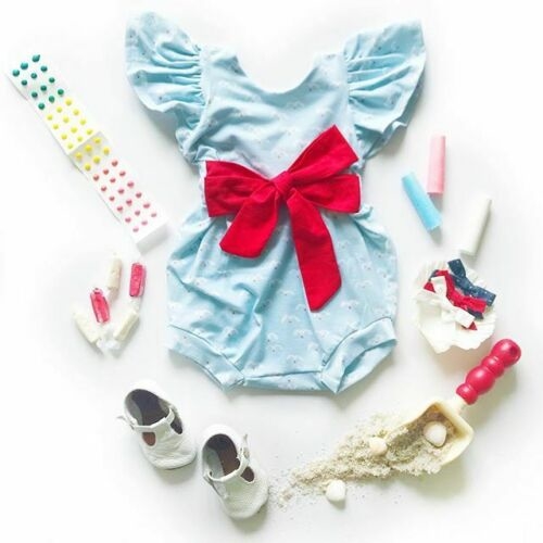 New Summer Cute Kids Baby Girl Romper Fly Sleeve