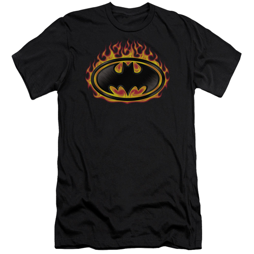 Trevco BM1216-PSF-5 Batman & Bat Flames Shield Adult Cotton Premium Ca