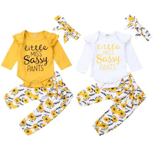 0 24M Baby Girls 3pcs Clothes Set Newborn Baby Kid