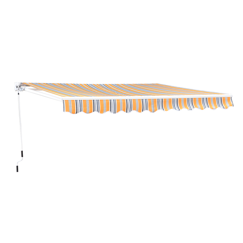 Outsunny 10'x8' Manual Retractable Patio Awning Water-resistant Sun